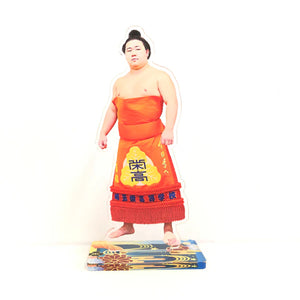 Sumo Wrestler wearing Kesho Mawashi Acrylic Picture Stand - Fujinokawa