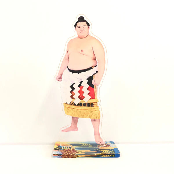 Sumo Wrestler wearing Yokozuna Ropes Acrylic Picture Stand - Onosato