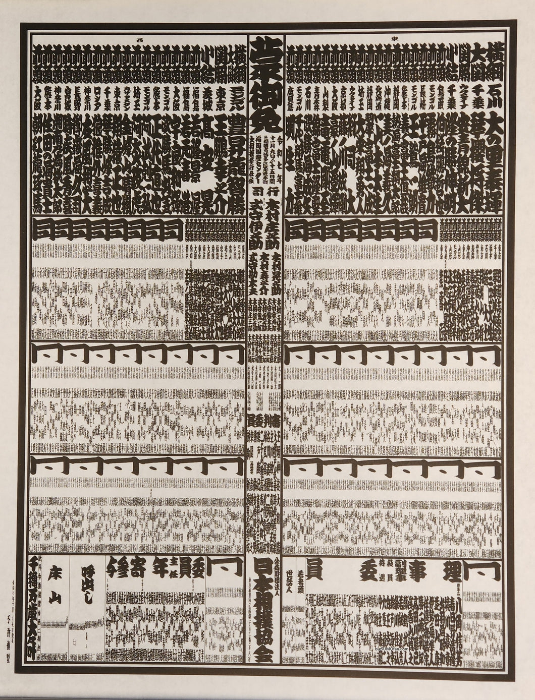 November 2025 Sumo Wrestling Tournament Banzuke