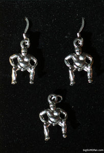 Sumo Wrestler Earrings, Charms, and Sets