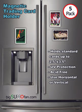 bigSUMOfan.com 5-pack of Magnetic backed Trading Card Holders